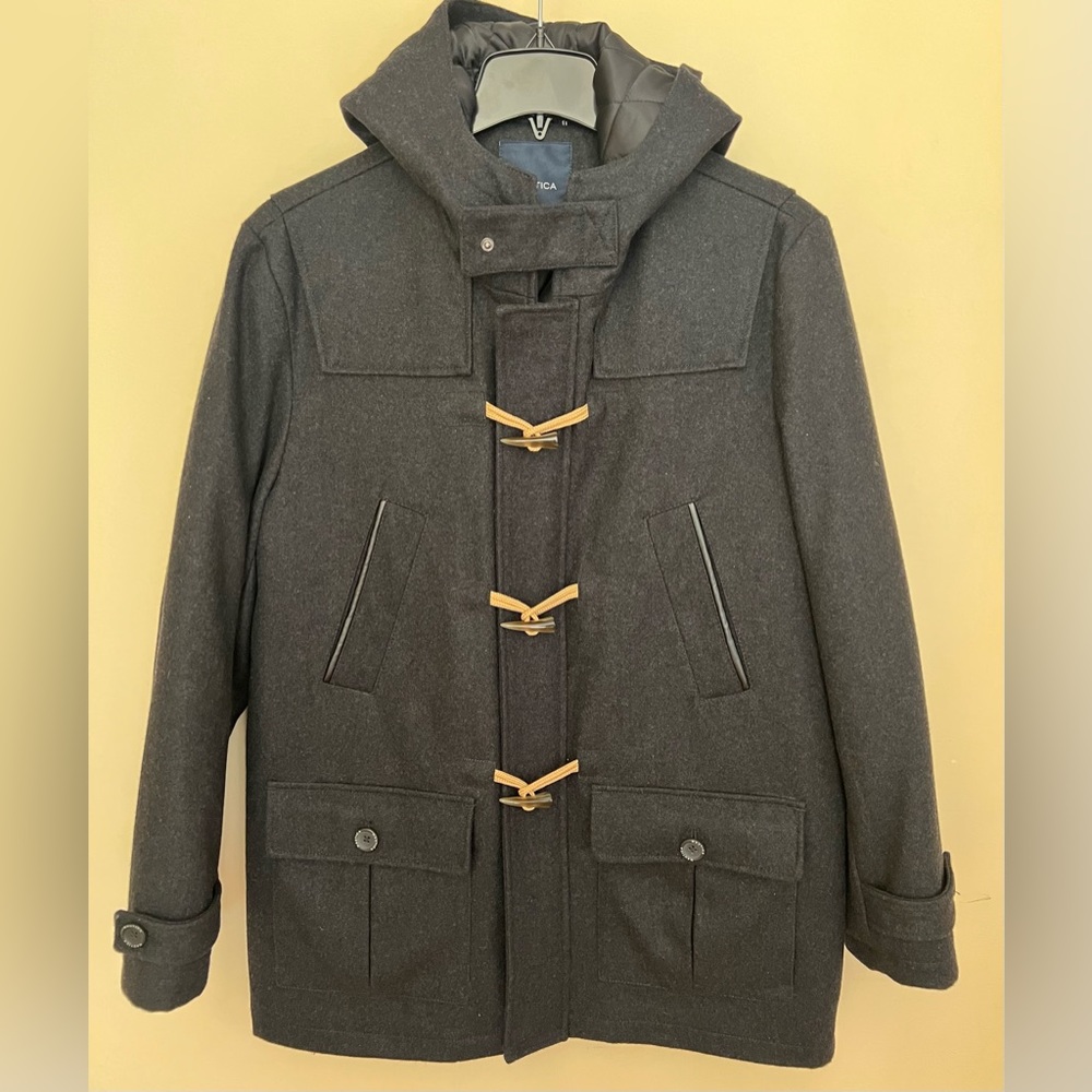 Nautica Toggle Wool-Blend Hooded Coat. Excellent condition. Worn once!